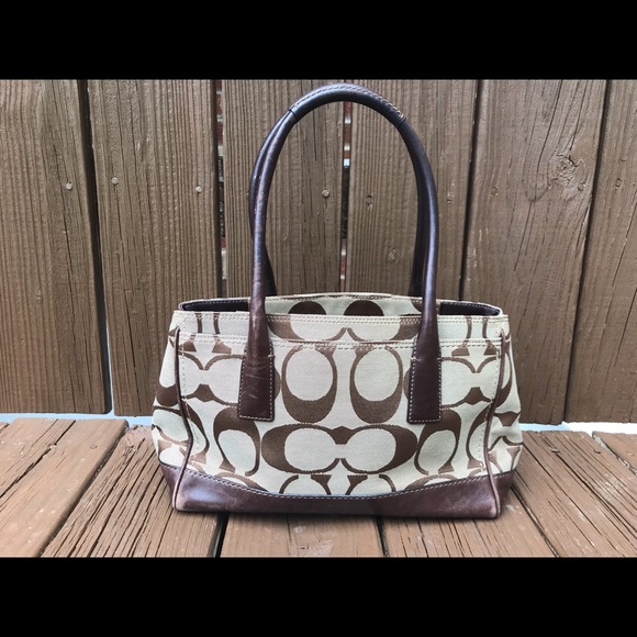 Coach Brown Fabric Hampton Madeline Tote 11557 - Picture 2 of 7